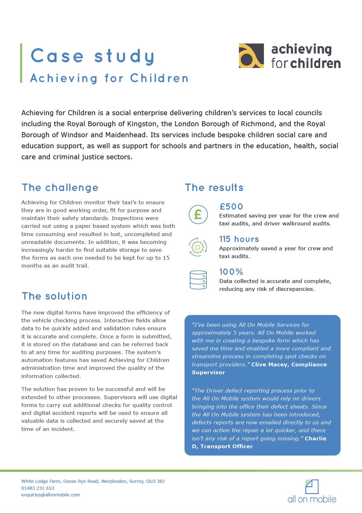 Achieving for Children